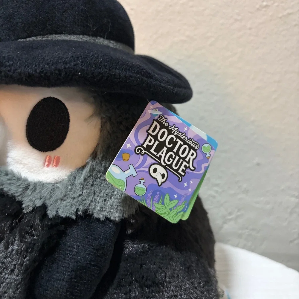 Squishable The Mysterious Doctor Plague Mini 7 Inch Plush Toy Black Gray NWT